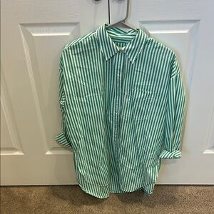 Maeve by Anthropologie Green Striped women’s  Shirt